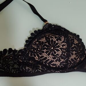 Aerie Black Lace Bralette 36 C